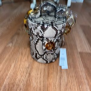 Cylinder snake skin mini purse from Topshop